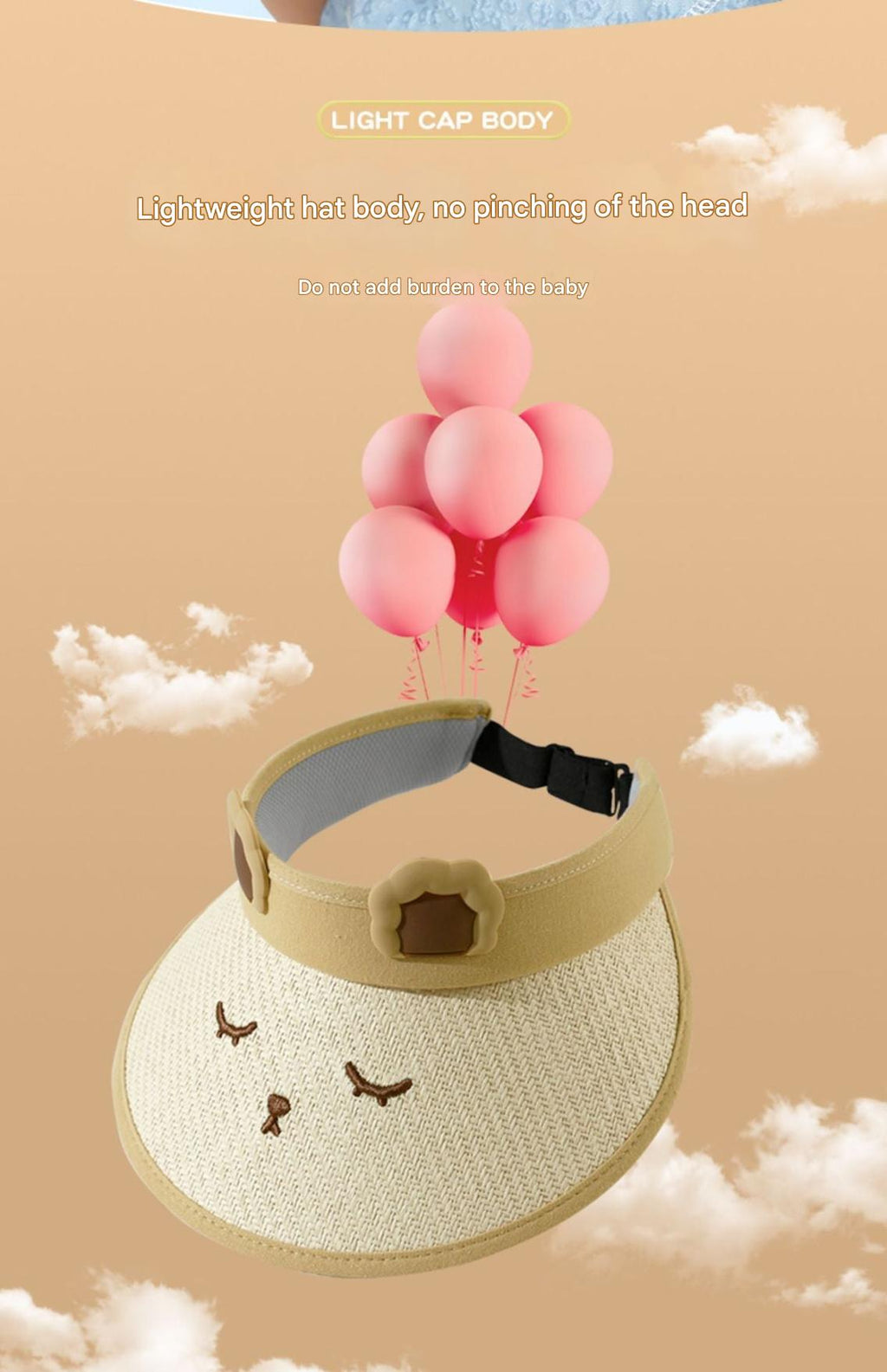 Kids summer hat in vibrant colour for UV protection