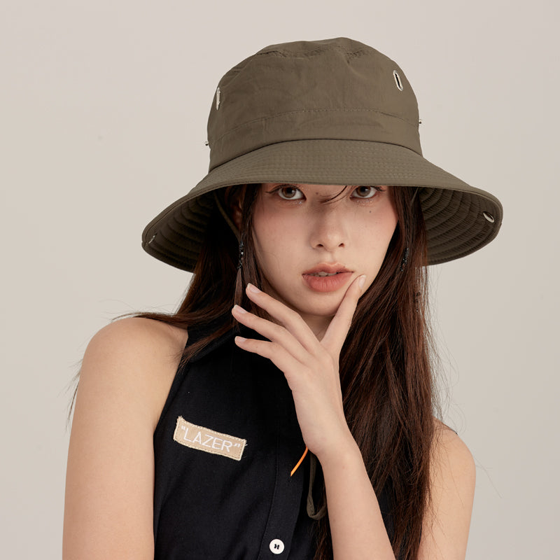 black wide brim summer cowboy hat