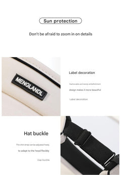 Premium wide brim sun hat - White colour