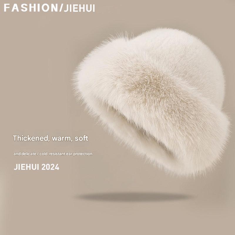 Fashionable beanie displayed on a model