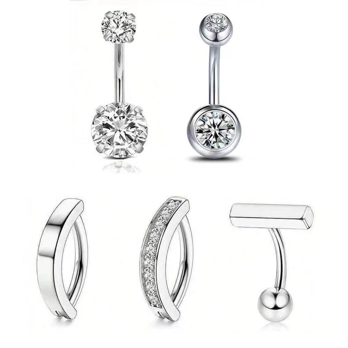 Geometric styled navel rings display image 6