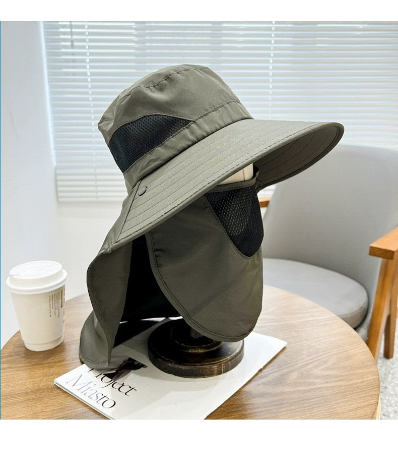 Fishing cap with UV protection in khaki colour