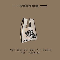 Medium-sized knitted tote bag