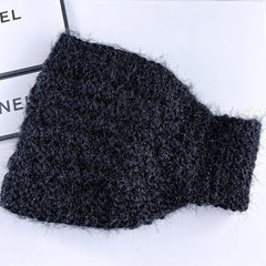 Elegant grey knitted ear warmer for women