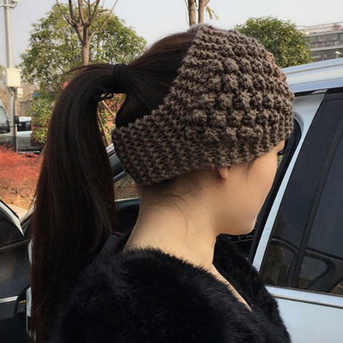 Fashionable khaki ear warmer headband