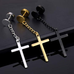 Trendy Cross Drop Earrings from the Set