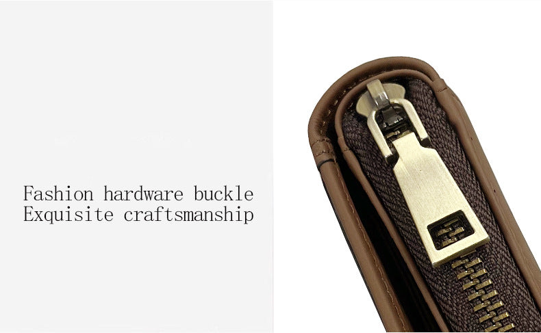 Elegant leather wallet in different colours displayed