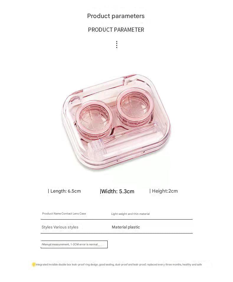 Clear Portable Contact Lens Case Image 1