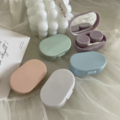 Compact mirror for easy lens checks