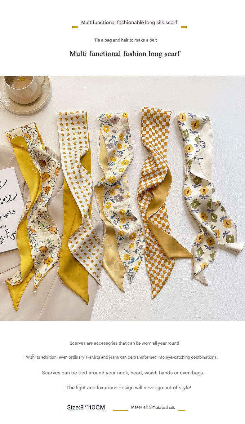 colourful floral scarf spread out
