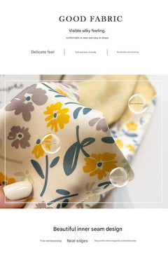 yellow scarf draped over a handbag