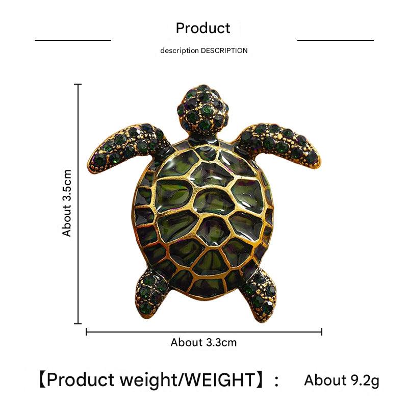 Purple turtle brooch showcasing versatility