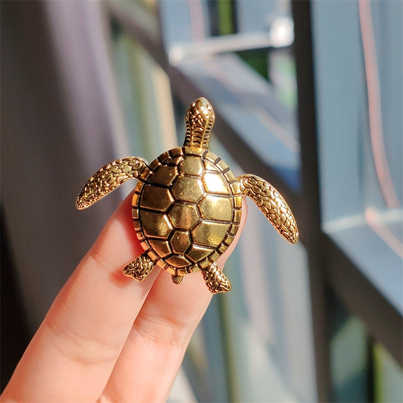 Unique Turtle Brooch on display