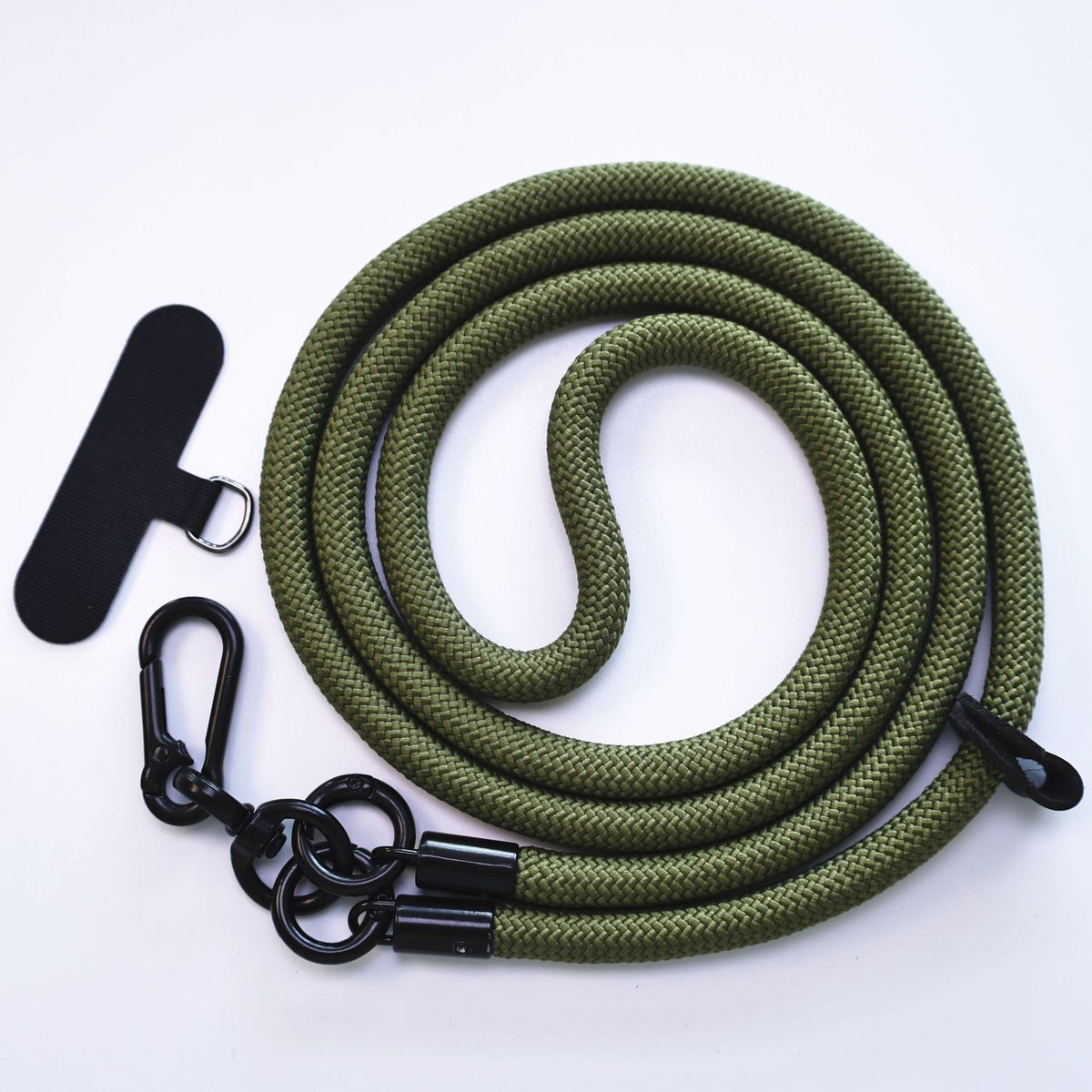 Close-up of nylon phone lanyard design