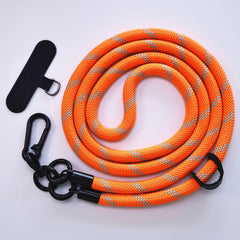 Universal 8mm Thick Woven Phone Lanyard in blue colour