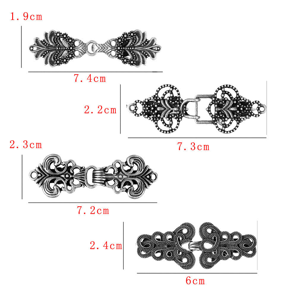 Floral design scarf clip in bronze colour