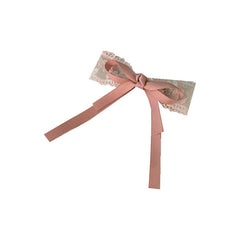Stylish white bow hair clip for ballet fans