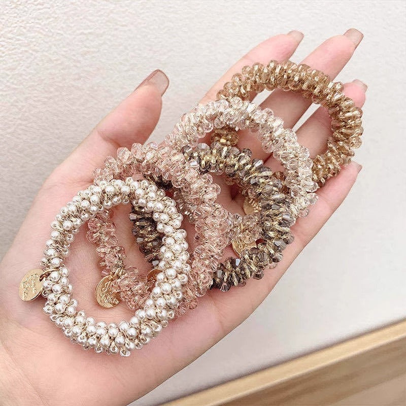 Chic Korean Pearl Hair Tie Bracelet Image 10