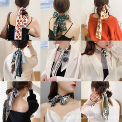 Vintage Hair Scarf in geometric pattern