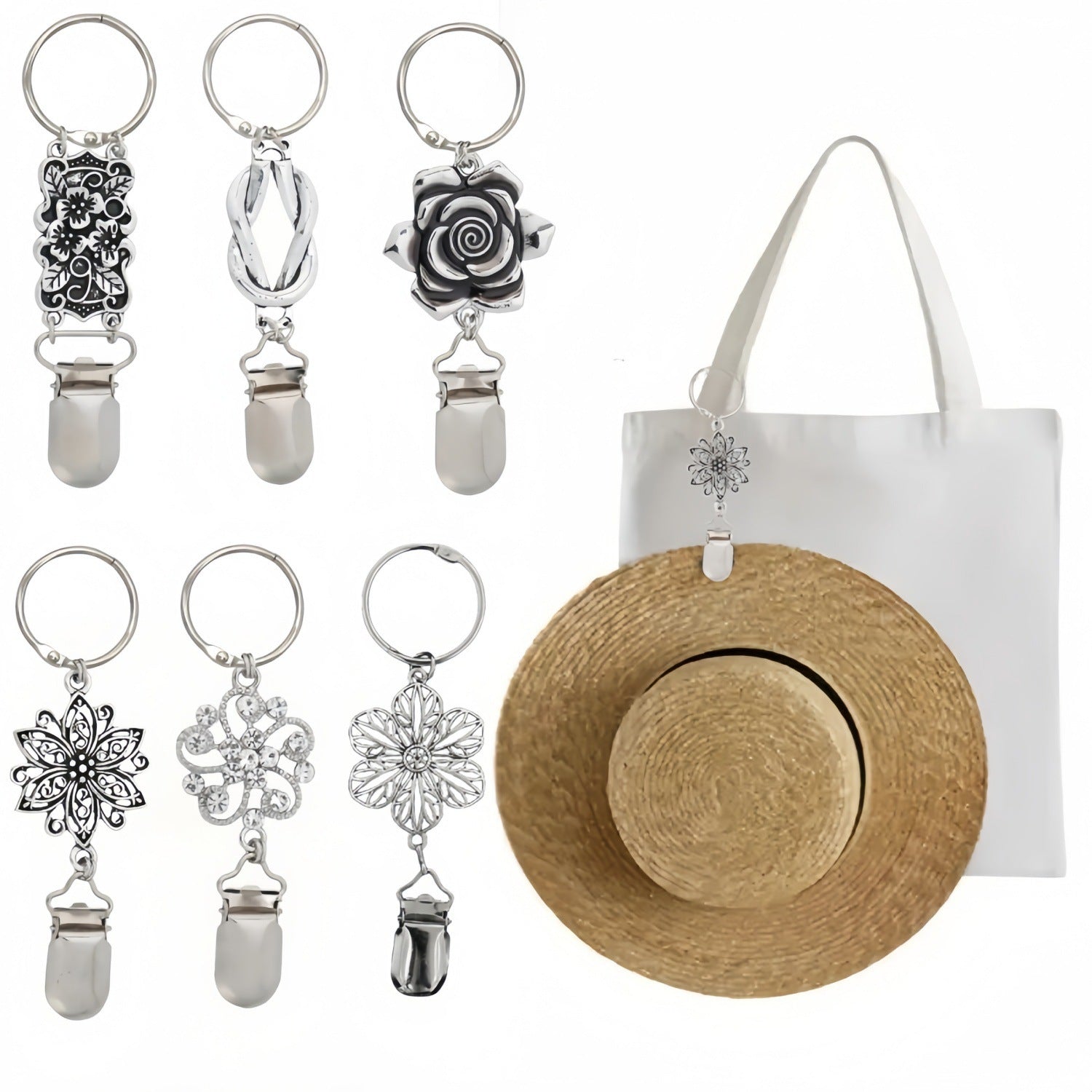 Durable alloy hat clip side view