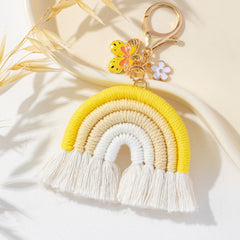 Vibrant Multi-Colour Butterfly Flower Keychain Pendant Image 7